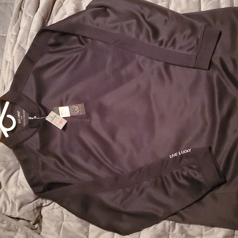 Live Lucky Black Clover Quarter Zip